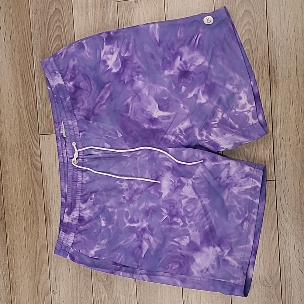 OUTERKNOWN Nomadic Purple Tie Dye Polyester‎ Sz XXL Mens Casual Shorts NEW